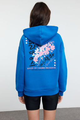 Saks On Arka Bask?l? Oversize/Genis Kal?p Kapusonlu Orme Sweatshirt TWOAW25SW00247 - Trendyolmilla фото 5