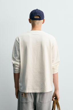 CHAMPION ® X ZARA LONG SLEEVE PATCH T-SHIRT фото 11