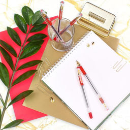 Цена за 12 шт. Ручка шариковая MunHwa. MC Gold, красный стержень, узел 0.5 мм, резиновый упор