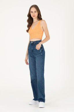 Женские синие джинсовые брюки Неожиданная скидка в корзине