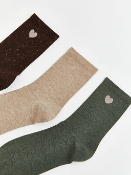 Kalp Nak??l? Kad?n Soket ?orap 3l?