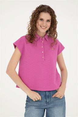 Женская фиолетовая футболка - U.s. polo assn фото 3