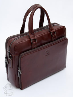 Портфель мужской кожаный 68001 brown Fuzhiniao