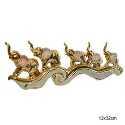 Статуэтка Слоны 32х12 см / W732-1 /уп 24/золото