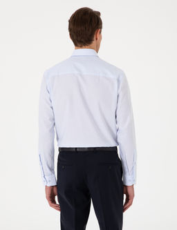 A__k Mavi Slim Fit Uzun Kollu G_mlek