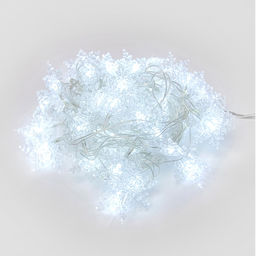 ULD-S0700-050/DTA WHITE IP20 SNOWFLAKES-1 Гирлянда светодиодная с контроллером Снежинки-1, 50 светодиодов, 7 м, белая,IP20, провод прозрачный - Volpe фото 2
