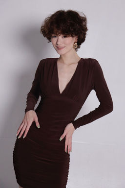 Мини-платье шоколадное - Martichelli фото 6