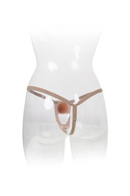 Фаллопротез LoveToy поясной, телесный, 18 см  фото 7