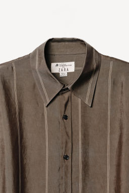 CAMISA JACQUARD CUPRO WILLY CHAVARRIA X ZARA / Verde gris  фото 7