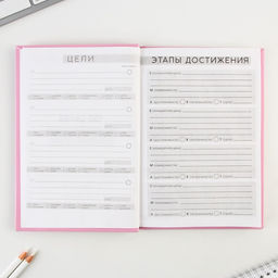 Ежедневник 100 целей Розовый. Твердая обложка, глянцевая ламинация, формат А5, 80 листов. - Artfox фото 4