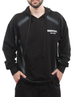 2649 BLACK/GRAY Толстовка мужская (75% хлопок, 20% полиэстер, 5% спандекс) - Фабричный китай фото 2