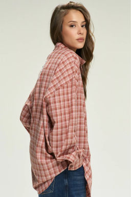 Рубашка Oversized в клетку Coral