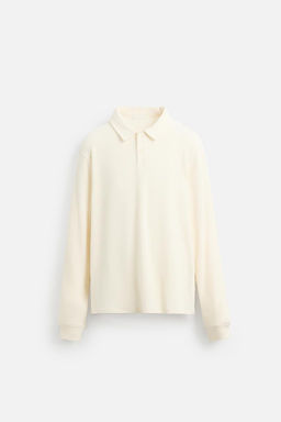 TEXTURED RIBBED POLO SHIRT - Zara фото 8