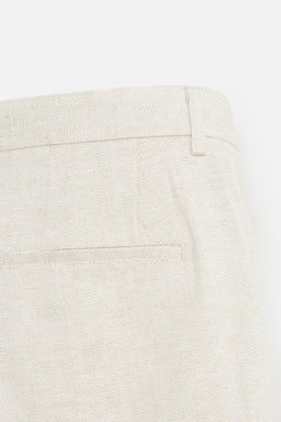 REGULAR FIT LINEN/COTTON BERMUDA SHORTS - Zara фото 10