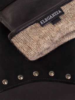 Перчатки женские ш+каш. IS01334 black - Eleganzza фото 4