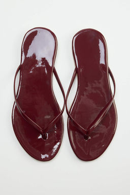 Bordo Genis Kal?p Parmak Aras? Kad?n Terlik TAKSS26TE00016