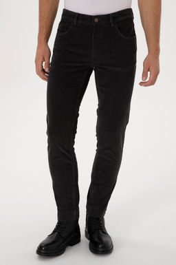 Erkek Gri Slim Fit Kanvas / Chino Pantolon - U.s. polo assn фото 2