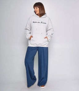 Худи #КТ2033 (3), светло-серый меланж