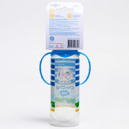 Бутылочка для кормления M&B «Молочное счастье», классическое горло, с ручками, от 0 мес., 250 мл., цилиндр