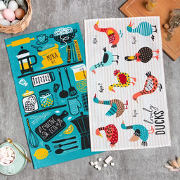 Набор полотенец Доляна Счастье есть 35?60 см - 2 шт., 100% хлопок