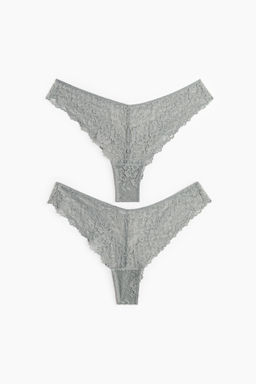 Pack de 2 bragas Brazilian de encaje - H&m фото 3