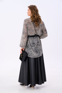 Костюм NIKVA н815-5 чёрный и чёрно-белые ракушки  фото 5