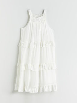 Halter Yaka M?slin K?z ?ocuk Elbise