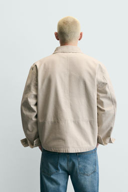 CAZADORA RELAXED FIT BOLSILLOS / Blanco roto - Zara фото 3