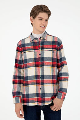 Мужская темно-синяя рубашка с длинным рукавом - U.s. polo assn фото 10
