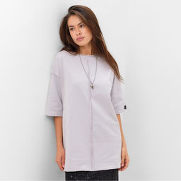 Футболка с декоративным швом женская MIST Base, размер S-M, серая