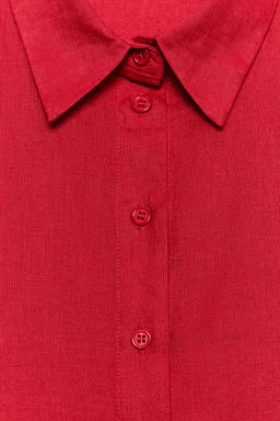 CAMISA LINO 100% ZW COLLECTION / Rojo