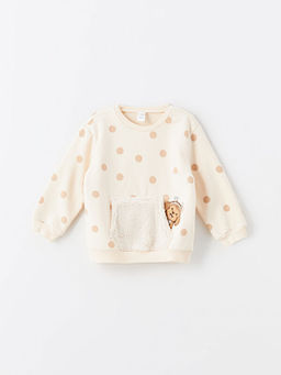 Bisiklet Yaka Uzun Kollu K?z Bebek Sweatshirt