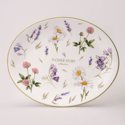 БЛЮДО ОВАЛЬНОЕ AGNESS FLOWER STORY 31,5*25,5*3 СМ