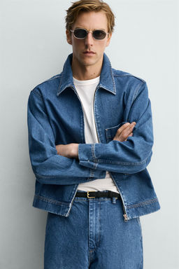 CAZADORA DENIM CREMALLERA / Azul - Zara фото 6