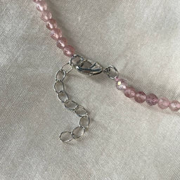 Бусы из Кварца клубничного огранка 42 см +