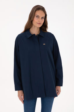 Kad_n Lacivert Uzun Kollu G_mlek