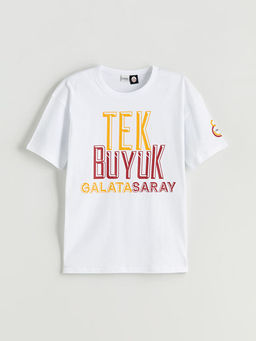 Bisiklet Yaka Galatasaray Bask?l? Erkek ?ocuk Ti??rt