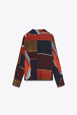 PRINTED WRAP SHIRT - Zara фото 7