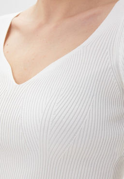 Приталенный джемпер в тонкий рубчик - Incity фото 6