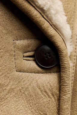 100% LEATHER DOUBLE-FACED SHORT COAT - Zara фото 10