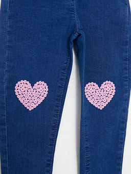 Beli Lastikli Bask?l? K?z Bebek Jean Pantolon - Waikiki фото 3