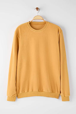 Hardal Regular/Normal Kesim Polar Bisiklet Yaka Sweatshirt/Pijama _st_ TMNAW26SW00033