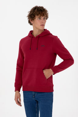 Erkek Koyu Frambuaz Basic Sweatshirt Sepette S_rpriz _ndirim - U.s. polo assn фото 3
