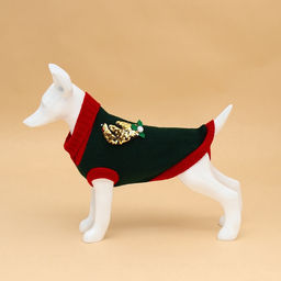 Свитер для животных Рога удачи, размер L (ДС 35 см, ОШ 29, ОГ 29-49), зелёный - Пижон фото 5