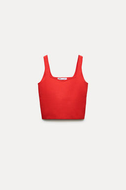 PLAIN KNIT CROP TOP - Zara фото 8