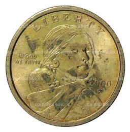 1 доллар 2000 года P США Сакагавея  Парящий Орел