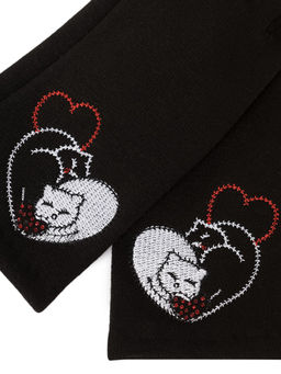 Перчатки жен флис LB-CP-239 black