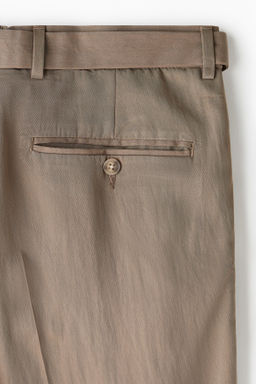Pantal?n de sarga con cintur?n Regular Fit - H&m фото 3