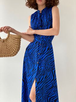 Платье, как из к/ф Красотка, синее с принтом - Martichelli фото 6