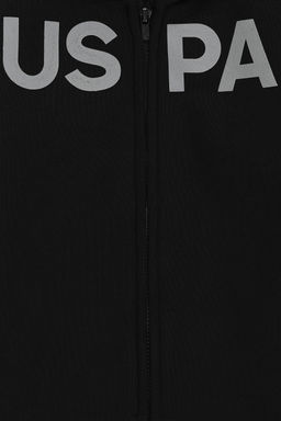 Erkek Bebek Siyah KapГЕonlu FermuarlД Basic Sweatshirt